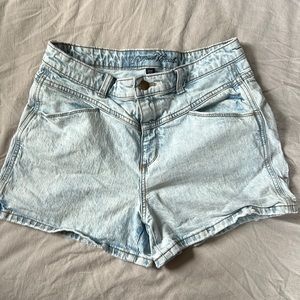 High rise midi shorts light Wash size 10